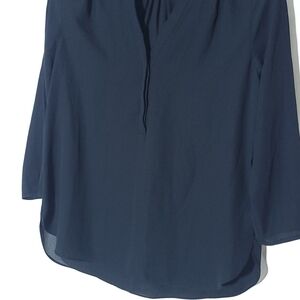 NYDJ Pullover 3/4-Sleeve Perfect Blouse Size Xsmall flowy v neck black